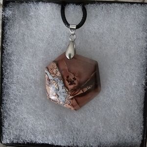 Hexagonal Braciated Jasper Pendant